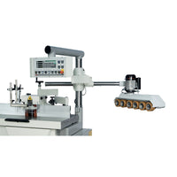 Support for feed unit with vertical and horizontal drive