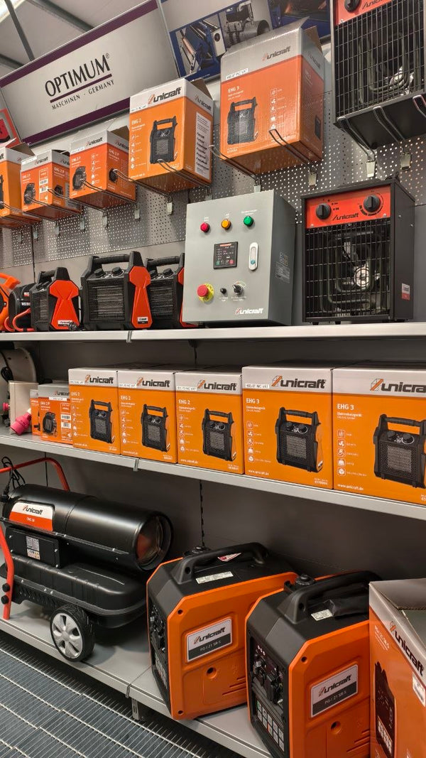 Unicraft electric, infrared, gas and diesel heaters for workshops and warehouses in Ireland