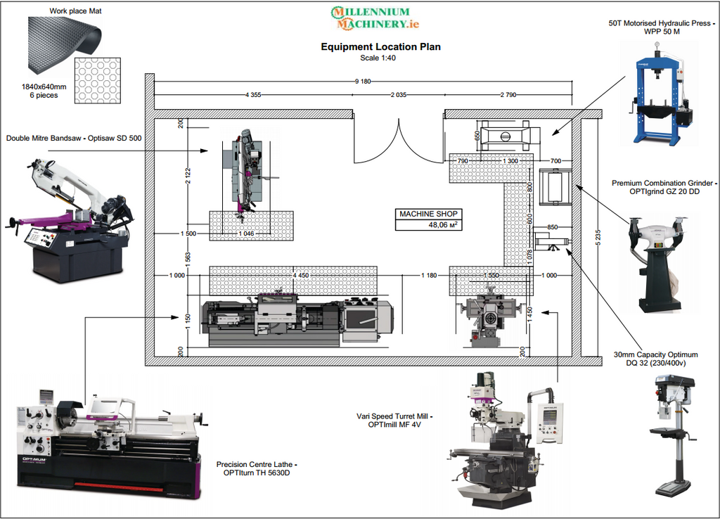 Floor_Plan_Design_By_Millennium_Machinery_Ltd_showing_Optimum_Mill_Lathe_Bandsaw_Drill