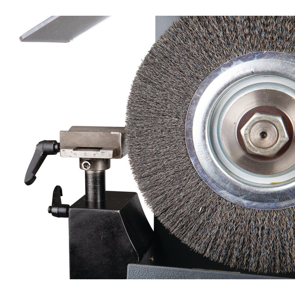 Brush deburring machine for removing sharp edges and preparing metal components for finishing in Ireland
