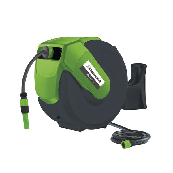 Professional water hose reel for organised hose storage in workshops and commercial areas in Ireland
