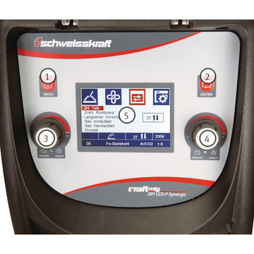 Pulse inert gas welder CRAFT-MIG 201 LCD P Synergic - 0