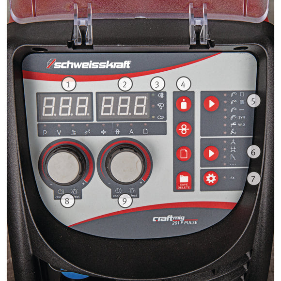 Pulse inert gas welder CRAFT-MIG 201P Pulse Special offer set