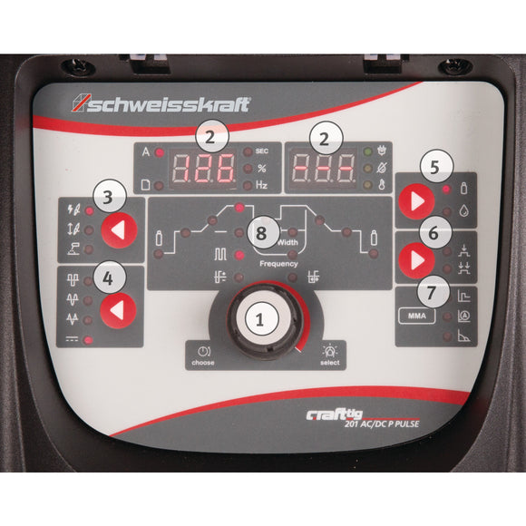 Portable TIG AC/DC inverter CRAFT-TIG 201 AC/DC P PULSE