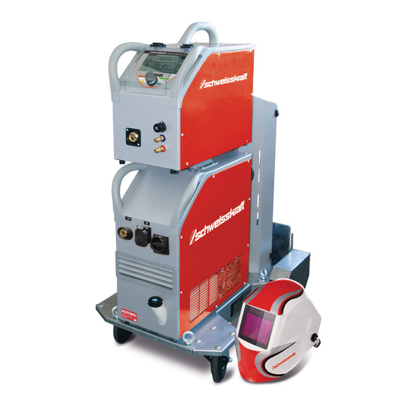 MIG/MAG impulse welder PRO-PULS 400 WS (Profi trolley, control panel on top) Promotional set
