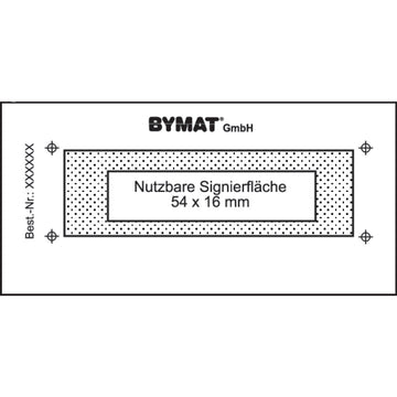 Long-term template 1/2 DIN A8, effective area 54 x 16 mm, plastic frame
