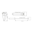 Replacement coal 30 °, drilled with M 10 thread for 1026 DV and 1026 SD-1