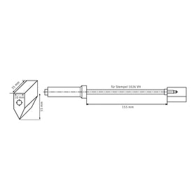 Replacement coal 60 °, laterally drilled with M 6 thread for 1026 VH