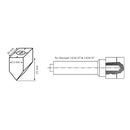 Replacement coal 60 °, drilled with M 10 thread for 1026 ST and 1028 ST-1