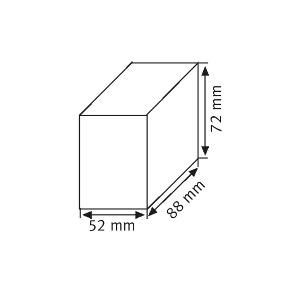 Carbon block for processing 88 x 72 x 52 mm