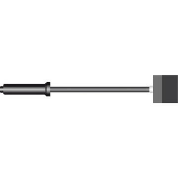 Cleaning and polishing stamp with coal 30 °, drilled on the side, with extension