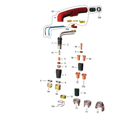 Plasma torch, air-cooled A 151 6m - 0
