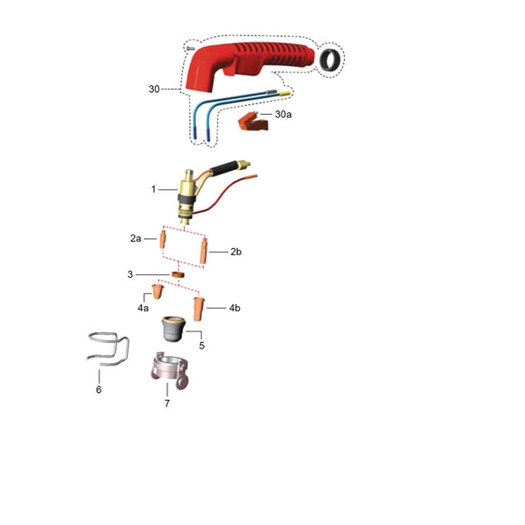 Plasma torch, air-cooled S 25 K 4m