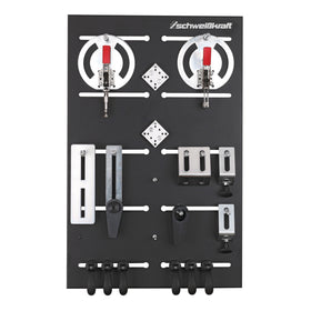 Starter set clamping system for assembly and work table with 8 - 10 mm slots