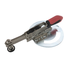 Vertical clamp with round adapter plate, closed Length 244 mm, clamping range 0 - 40 mm