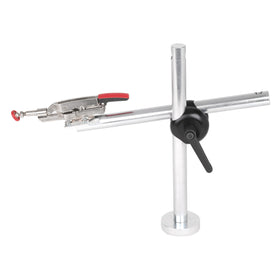 Horizontal clamp on a stand Length 253 mm, clamping range 0 - 35 mm