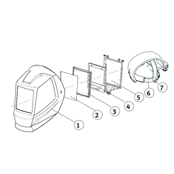 Automatic welding helmet VarioProtect XXL-W TC AIR
