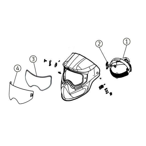 Grinding helmet VarioProtect GRIND AIR without fresh air system