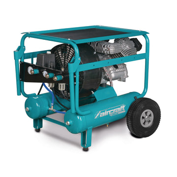 Mobile, directly flanged 2-cylinder piston compressor Aircar 553/22 PRO