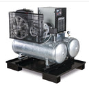 Stationary piston compressor with 2x 100 liter compressed air tanks and refrigeration dryer AIRPROFI DUO 703 / 2x100 / 10K-3
