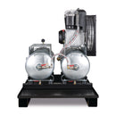 Stationary piston compressor AIRPROFI DUO 703 / 2x75 / 13-2