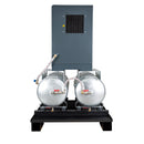 Screw compressor with ribbed belt drive on 2 x 100 l container A-DUO-MICRO SE 4.0-08 2x100-2