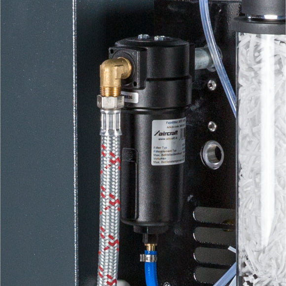 Screw compressor with ribbed belt drive with mounted refrigeration dryer on 2 x 100 l container A-DUO-MICRO SE 4.0-10 2x100 K