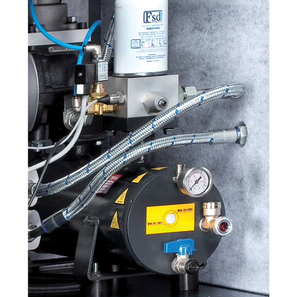 Screw compressor with ribbed belt drive on container with mounted refrigeration dryer A-PLUS 11-08-270 K