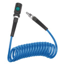 Spiral hose PU 5x8 mm 3m with one-hand safety coupling-1