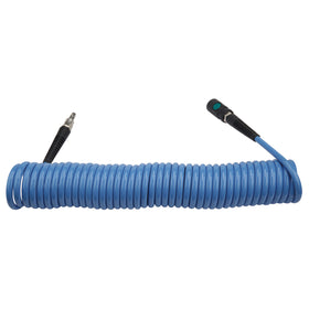 Spiral hose PU 8x12mm 10m with one-hand safety coupling