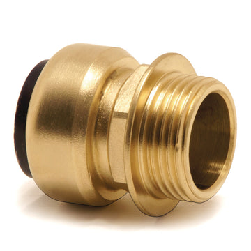 Straight screw-in connector (brass) 18 mm AD / R½" AG