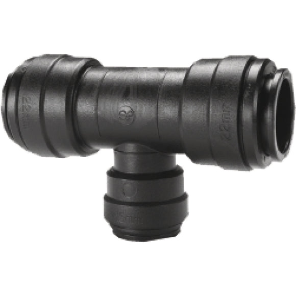 Reducing tee connector (POM) 22/15 mm