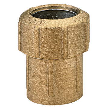 Straight screw-on connector (brass) 32 mm OD / G1" IT