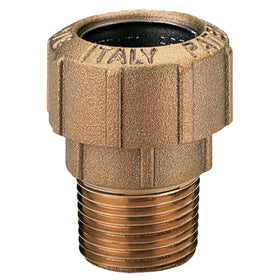 Straight screw-in connector (brass) 32 mm OD / R1" ET