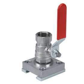 Output plate with ball valve ½" 60 mm