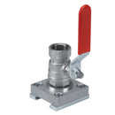 Output plate with ball valve ½" 80 mm-1