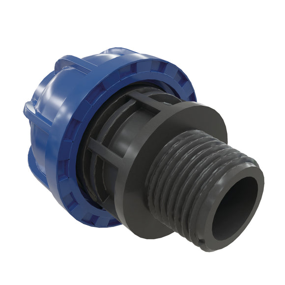 Straight screw-on connector 63 mm x R2a