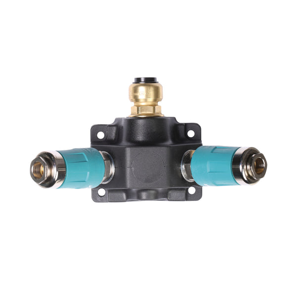 End distribution box with 2 safety couplings 15 mm