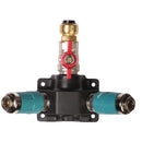 End distribution box with two safety couplings and stopcock 22 mm-1