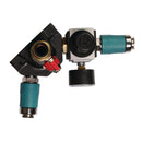 End distribution box with two safety couplings, shut-off valve and pressure regulator 12 bar 22 mm-3