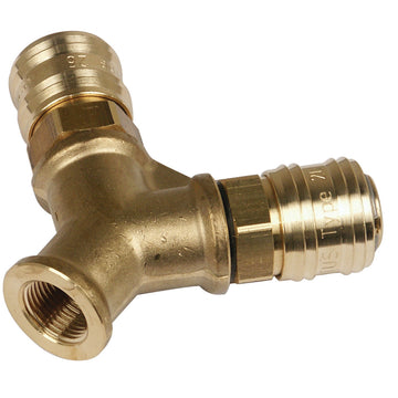 Distributor 2 x 3/8" with coupling (cardboard box)
