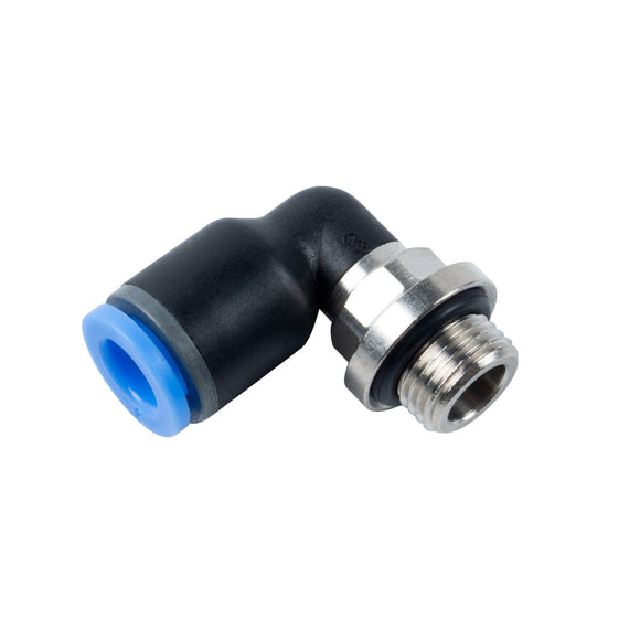 Push-in connector 1/8" AG x 6 mm, elbow, 15 bar