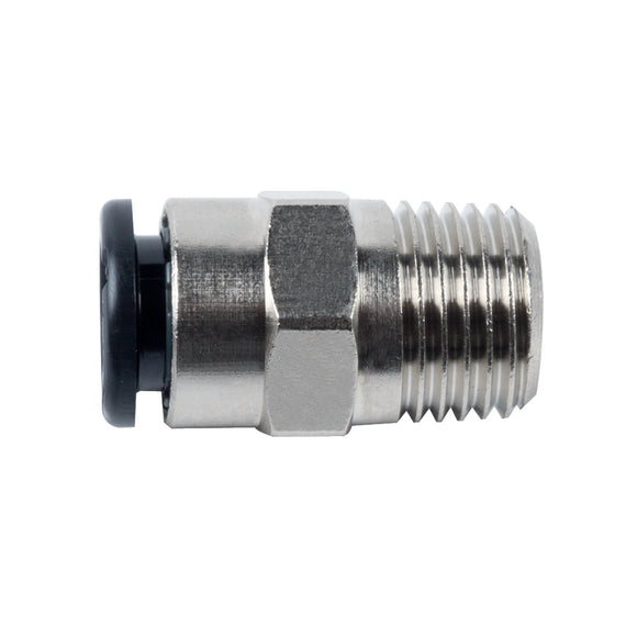 Push-in connector 1/4" AG x 8 mm, straight, 16 bar