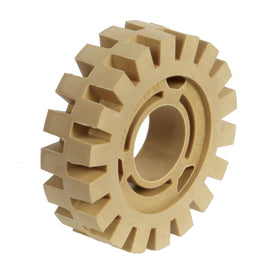 Rubber eraser disc ocher