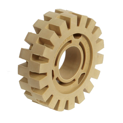 Rubber eraser disc ocher