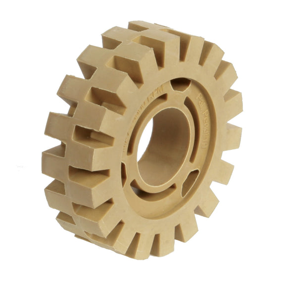 Rubber eraser disc ocher