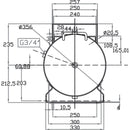 Compressed air tank M ACDB 100/10 H MK with console-3