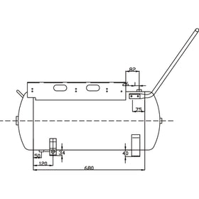 Compressed air tank ACDB 75/13 H MK with console - 0