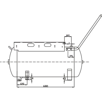 Compressed air tank ACDB 75/13 H MK with console - 0