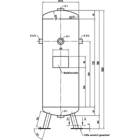 Compressed air tank DB VZ 50/11 V - 0